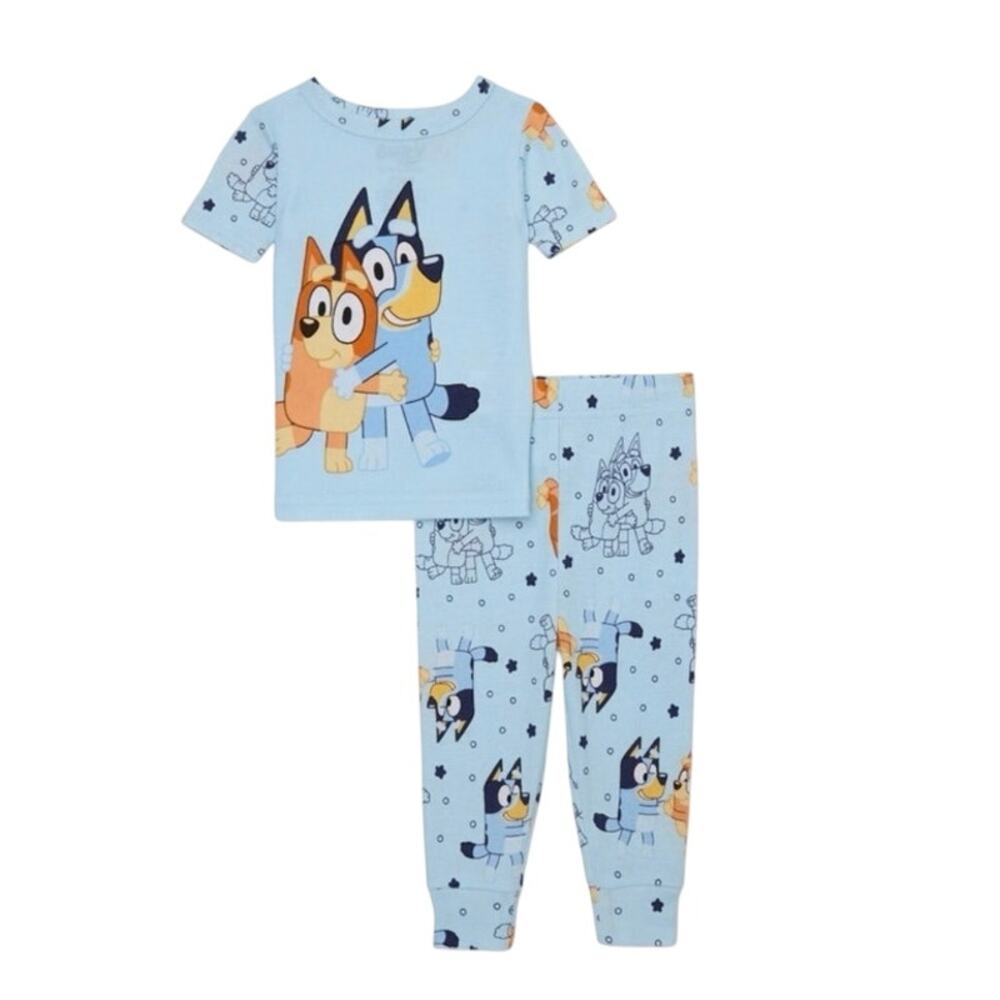 Character Toddler Snug Fit Two-Piece Sleep Set, Size 18 mos Bluey NWT